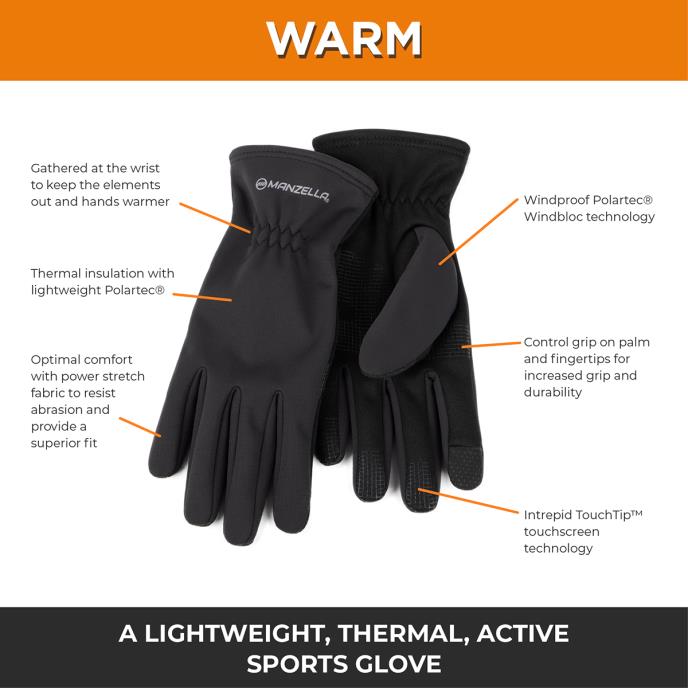 Ladies Manzella Glove Warm Black Extra Image 2